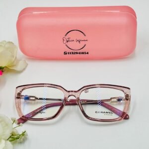 Armazón de anteojos de zilo rectangular bordó translúcido – G01